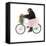 Monkeys Riding Bikes #1-J Hovenstine Studios-Framed Stretched Canvas