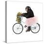 Monkeys Riding Bikes #1-J Hovenstine Studios-Stretched Canvas