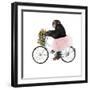 Monkeys Riding Bikes #1-J Hovenstine Studios-Framed Giclee Print