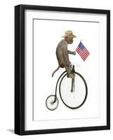 Monkeys Riding Bikes #3-J Hovenstine Studios-Framed Giclee Print