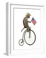 Monkeys Riding Bikes #3-J Hovenstine Studios-Framed Giclee Print