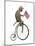 Monkeys Riding Bikes #3-J Hovenstine Studios-Mounted Giclee Print