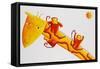 Monkeys Sliding Down Giraffe's Neck, 2002-Julie Nicholls-Framed Stretched Canvas