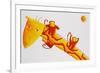 Monkeys Sliding Down Giraffe's Neck, 2002-Julie Nicholls-Framed Giclee Print