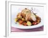 Monkfish Rolls Wrapped in Parma Ham with Roasted Vegetables-null-Framed Photographic Print