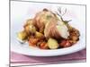 Monkfish Rolls Wrapped in Parma Ham with Roasted Vegetables-null-Mounted Photographic Print