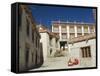 Monks at Lamayuru Gompa (Monastery), Lamayuru, Ladakh, Indian Himalayas, India-Jochen Schlenker-Framed Stretched Canvas