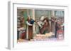 Monks at Work on Manuscripts in a Scriptorium, C1900-null-Framed Giclee Print