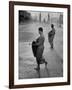 Monks Begging For Food at Dawn on Main Thoroughfare of Bangkok-Howard Sochurek-Framed Photographic Print