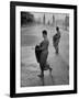 Monks Begging For Food at Dawn on Main Thoroughfare of Bangkok-Howard Sochurek-Framed Photographic Print