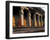 Monks Behind the Columns of the Gallery at Angkor Wat, Siem Reap, Cambodia-Keren Su-Framed Photographic Print