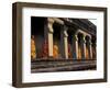 Monks Behind the Columns of the Gallery at Angkor Wat, Siem Reap, Cambodia-Keren Su-Framed Photographic Print