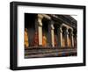 Monks Behind the Columns of the Gallery at Angkor Wat, Siem Reap, Cambodia-Keren Su-Framed Photographic Print
