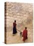 Monks Carrying Yak Butter, Ganden Monastery, Tagtse County, Tibet-Michele Falzone-Stretched Canvas