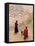 Monks Carrying Yak Butter, Ganden Monastery, Tagtse County, Tibet-Michele Falzone-Framed Stretched Canvas