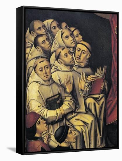 Monks, Detail from St John Baptist Preaching-null-Framed Stretched Canvas