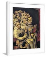 Monks, Detail from St John Baptist Preaching-null-Framed Giclee Print