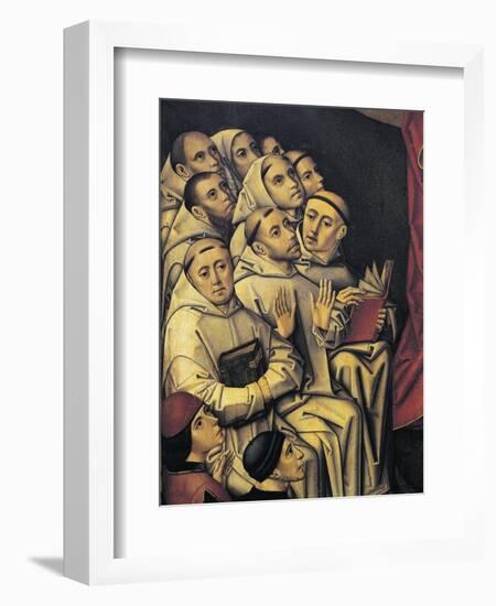 Monks, Detail from St John Baptist Preaching-null-Framed Giclee Print