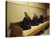 Monks During Za-Zen Meditation in the Zazen Hall, Elheiji Zen Monastery, Japan-Ursula Gahwiler-Stretched Canvas