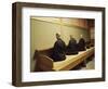 Monks During Za-Zen Meditation in the Zazen Hall, Elheiji Zen Monastery, Japan-Ursula Gahwiler-Framed Photographic Print