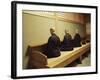 Monks During Za-Zen Meditation in the Zazen Hall, Elheiji Zen Monastery, Japan-Ursula Gahwiler-Framed Photographic Print