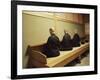 Monks During Za-Zen Meditation in the Zazen Hall, Elheiji Zen Monastery, Japan-Ursula Gahwiler-Framed Photographic Print