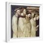 Monks Entering Monastery, Detail from Miraculous Resurrection of Filippa Barraca, 1320-1325-null-Framed Giclee Print