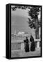 Monks in Italy View a Peaceful River from the Balcony, 1934 (Photo)-Bernard F Rogers-Framed Stretched Canvas