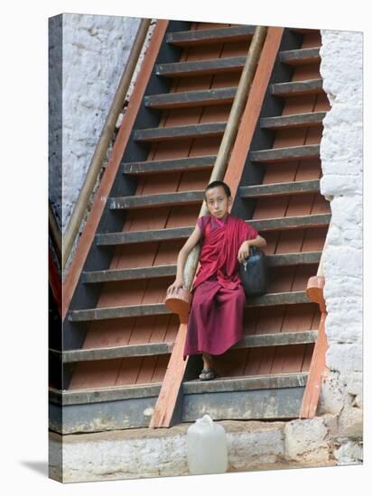 Monks in Punakha Dzong, Punakha, Bhutan-Keren Su-Stretched Canvas