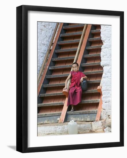 Monks in Punakha Dzong, Punakha, Bhutan-Keren Su-Framed Photographic Print