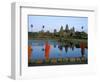 Monks in Saffron Robes, Angkor Wat, Unesco World Heritage Site, Siem Reap, Cambodia, Indochina-Bruno Morandi-Framed Photographic Print