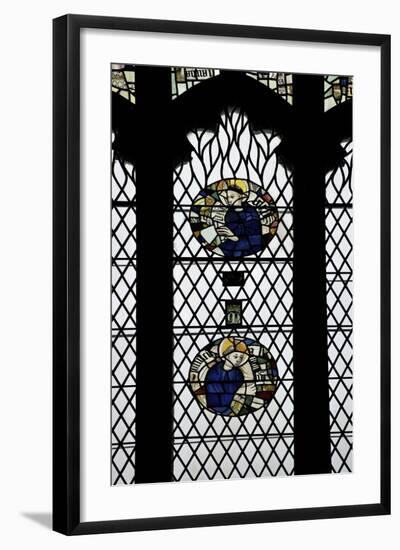 Monks in Stained Glass-Peter Barritt-Framed Photographic Print