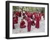 Monks Learning Session, with Masters and Students, Sera Monastery, Tibet, China-Ethel Davies-Framed Photographic Print