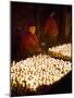 Monks Light Butter Lamps on an Auspicious Night, Boudha Stupa, Bodhnath, Kathmandu, Nepal-Don Smith-Mounted Photographic Print