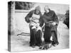 Monks Mending Sandals-null-Stretched Canvas