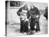 Monks Mending Sandals-null-Stretched Canvas