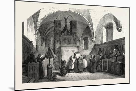 Monks of St. Francis Singing a Te Deum, 1855-Johannes Bosboom-Mounted Giclee Print