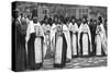 Monks of the Greek Church Carrying Volumes of the Liturgy, Greece, 1922-null-Stretched Canvas