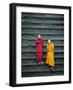 Monks on Steps, Angkor Wat, Siem Reap, Cambodia, Indochina, Asia-Gavin Hellier-Framed Photographic Print