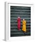 Monks on Steps, Angkor Wat, Siem Reap, Cambodia, Indochina, Asia-Gavin Hellier-Framed Photographic Print