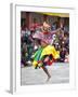 Monks Performing Traditional Masked Dance at the Wangdue Phodrang Tsechu, Wangdue Phodrang Dzong, W-Lee Frost-Framed Photographic Print