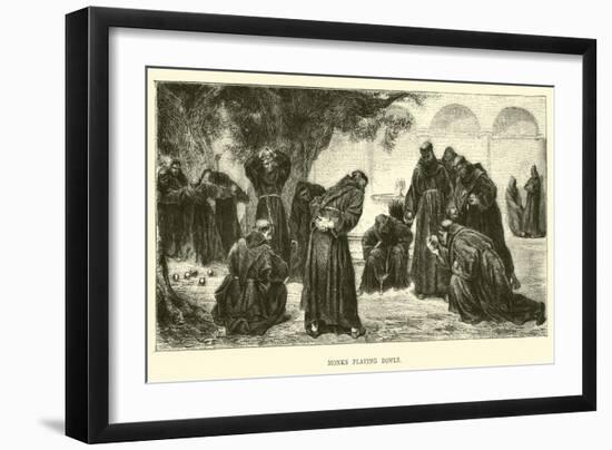 Monks Playing Bowls-null-Framed Giclee Print