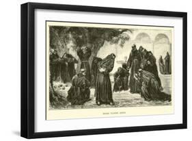 Monks Playing Bowls-null-Framed Giclee Print