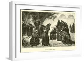 Monks Playing Bowls-null-Framed Giclee Print