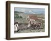 Monks Plowing the Land with Oxen, Germany (1872)-Prisma Archivo-Framed Photographic Print