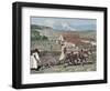 Monks Plowing the Land with Oxen, Germany (1872)-Prisma Archivo-Framed Photographic Print