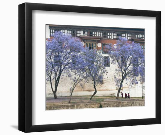 Monks, Punakha Dzong Palance, Bhutan-Dennis Kirkland-Framed Photographic Print