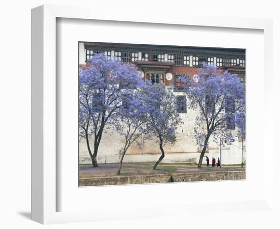 Monks, Punakha Dzong Palance, Bhutan-Dennis Kirkland-Framed Photographic Print