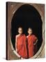 Monks, Shwe Yaunghwe Kyaung Monastery, Inle Lake, Shan State, Myanmar-Jane Sweeney-Stretched Canvas