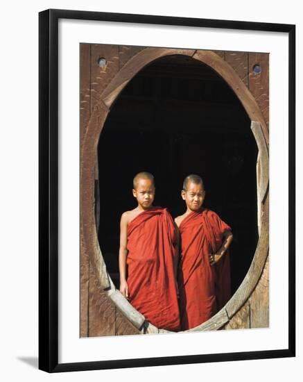 Monks, Shwe Yaunghwe Kyaung Monastery, Inle Lake, Shan State, Myanmar-Jane Sweeney-Framed Photographic Print